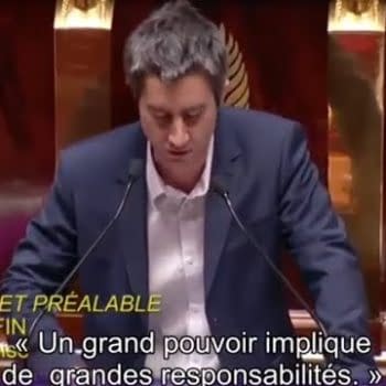 François Ruffin Quotes Stan Lee on Spider-Man in French Parliament