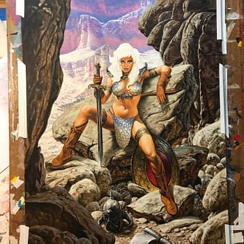 Joe Jusko Shares His Process Art for Exclusive New Red Sonja Trading Card