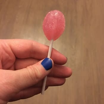 Nerd Food: Peach Hello Kitty Lollipop from Japan Crate