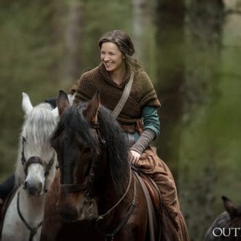 Outlander Shares New BTS Photo of Claire from Season 4