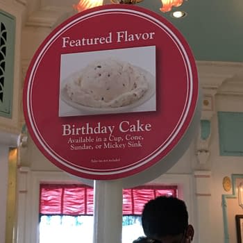 Nerd Food: Birthday Cake Ice Cream at Disney World's Plaza Ice Cream Parlor