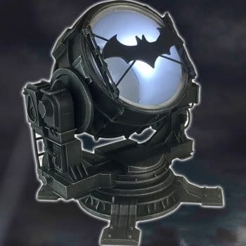 DC Batman Arkham Knight Bat-Signal Light Up Statue