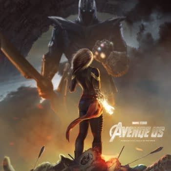 BossLogic's Badass Captain Marvel vs. Thanos Poster