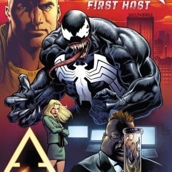 Venom: First Host #1 cover by Mark Bagley, Andrew Hennessy, and Dono Sanchez-Almara