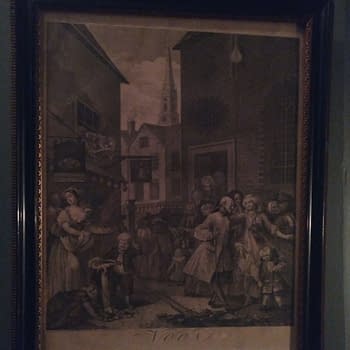 The Works Of William Hogarth on the Walls Of Blacks Club in London
