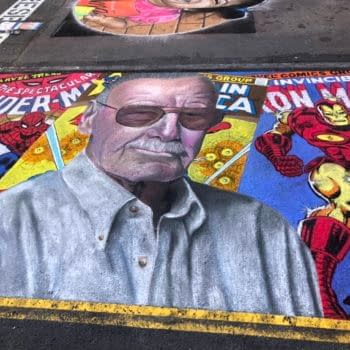 Ken Mullen Wins Tempe Arts Prize for Stan Lee Chalk Drawing