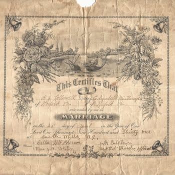 Marriage Certificate Found in Comic, Returned to Great-Granddaughter
