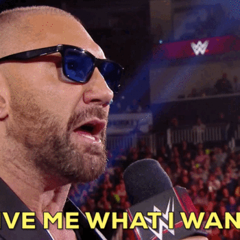 Dave Bautista cuts a promo on Triple H ahead of WrestleMania 35.
