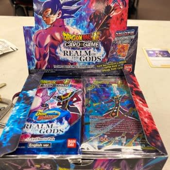 Opening a Dragon Ball Super Card Game: Realm of the Gods Booster Box