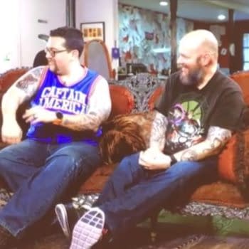 When Ryan Penagos and Jason Aaron Got War Of The Realms Tattoos &#8211; and the Crowd Got 10,000 Marvel Insider Points (Video)