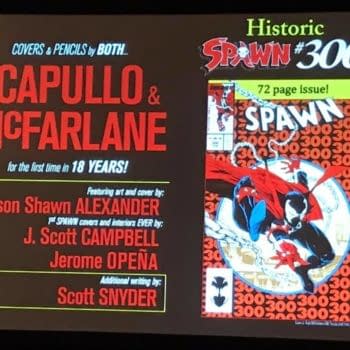 Scott Snyder and Greg Capullo Join Spawn #300 With Todd McFarlane Drawing (Video)