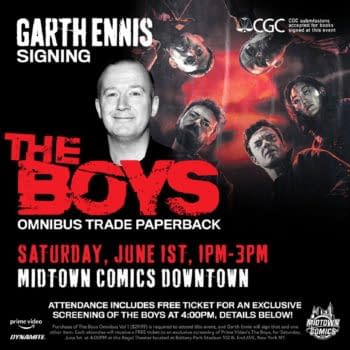 'The Boys': In NYC on June 1st? Midtown Comics Offers Garth Ennis Signing, Free Screening