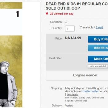 Dead End Kids #1 Sells Out Ahead of Release, $35 on eBay Already - How Soon Till a Second Printing?