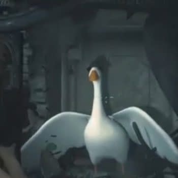 The "Untitled Goose Game" Goose Terrifies "Resident Evil 2's" Leon and Claire