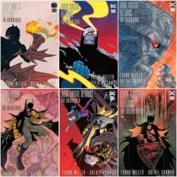 All The Tiered Covers for Dark Knight Returns: The Golden Child by Rafael Grampa, Paul Pope, Joelle Jones, Frank Miller, Andy Kubert