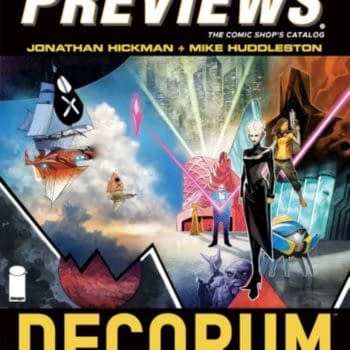 Jonathan Hickman and Mike Huddleston's New Image Comic, Decorum, on Front of Next Week's Diamond Previews