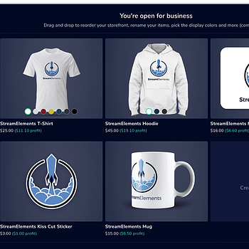 StreamElements Opens Custom Streamers Merch Store With SE.Merch