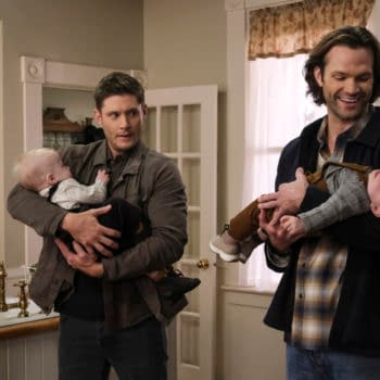 Supernatural -- "The Heroes' Journey" -- Image Number: SN1510a_0079bc.jpg -- Pictured (L-R): Jensen Ackles as Dean and Jared Padalecki as Sam -- Photo: Bettina Strauss/The CW -- © 2020 The CW Network, LLC. All Rights Reserved.