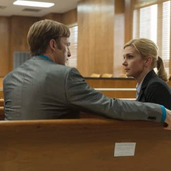 Bob Odenkirk as Jimmy McGill, Rhea Seehorn as Kim Wexler - Better Call Saul _ Season 5, Episode 4 - Photo Credit: Greg Lewis/AMC/Sony Pictures Television