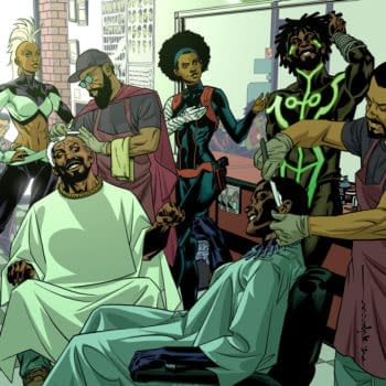 Separated at Birth: Brian Stelfreeze's Marvel's Voices Variant and Quinn McGowan's Black Comix Barber Shop Print