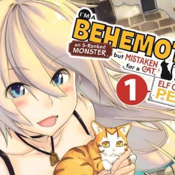 Official Cover for Yen Press' I'm a Behemoth, But Mistaken for a Cat, I Live as an Elf Girl's Pet published by Yen Press.