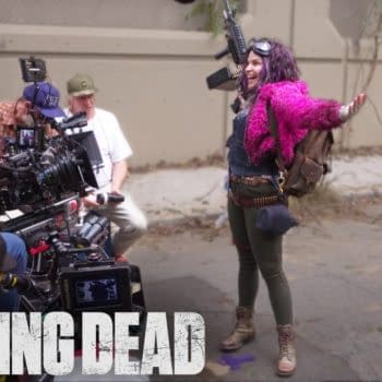 A look at Princess behind the scenes of The Walking Dead, courtesy of AMC.