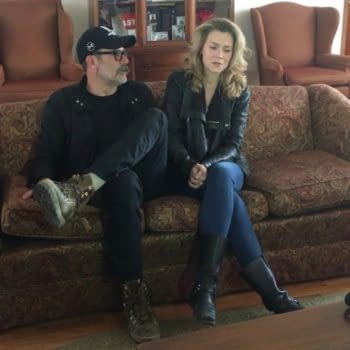 Jeffrey Dean Morgan and his wife Hilarie Burton Morgan host Friday Night In with The Morgans, courtesy of Astor Services.
