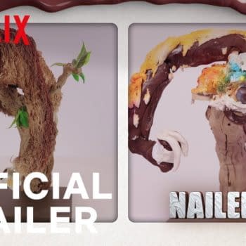 Nailed It presents another before/after baking disaster, courtesy of Netflix.