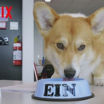 Ein at the table read for Cowboy Bebop, courtesy of Netflix.