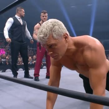 Cody Rhodes takes 10 lashes from MJF on Dynamite, courtesy of AEW.
