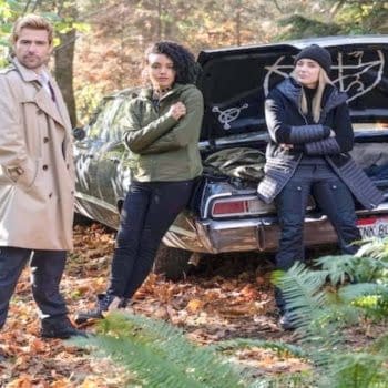 Constantine, Charlie, and Sara Lance aka White Canary stumble upon something a little familiar on DC's Legends of Tomorrow, courtesy of The CW.