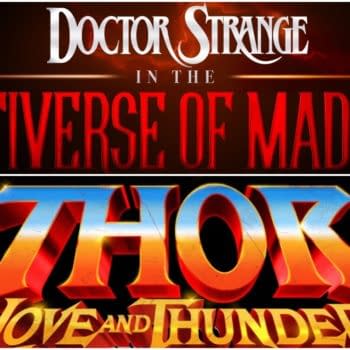 The official logos for Doctor Strange in the Multiverse of Madness and Thor: Love and Thunder. Credit: Marvel Studios/Disney