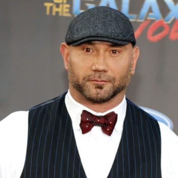 Dave Bautista at the Los Angeles premiere of 'Guardians Of The Galaxy Vol. 2' held at the Dolby Theatre in Hollywood, USA on April 19, 2017. Editorial credit: Tinseltown / Shutterstock.com