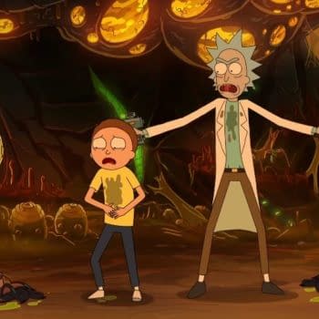 Rick and Morty discover what was in those wet eggs, courtesy of Adult Swim.