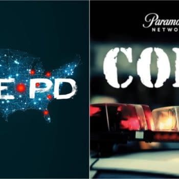 The logos for Live PD (from A&E) and Cops (from Paramount Network).