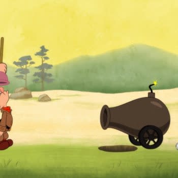 Elmer Fudd and Bugs Bunny in Looney Tunes Cartoons (Image: HBO Max).