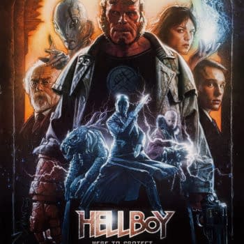 The official poster for Hellboy (2004). Image Credit: Columbia Pictures