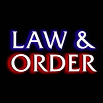 The logo for Dick Wolf's Law & Order, courtesy of NBCU.