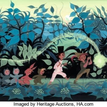 Peter Pan concept art by Mary Blair. Image from Heritage Auctions