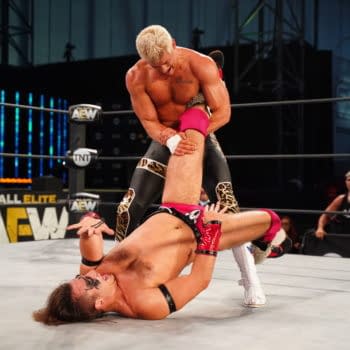 Nightmare Factory co-founder Cody Rhodes works the leg of Warhorse on an episode of AEW Dynamite [Credit: AEW]