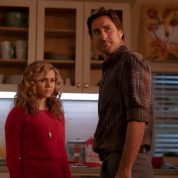 Stargirl -- "Brainwave" -- Image Number: STG109b_0097r.jpg -- Pictured (L-R): Brec Bassinger as Courtney Whitmore and Luke Wilson as Pat Dugan -- Photo: Mark Hill/The CW -- © 2020 The CW Network, LLC. All Rights Reserved.