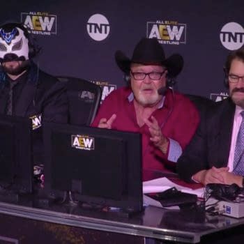 Excalibur, Jim Ross, and Tony Schiavone are the commentary team for AEW.