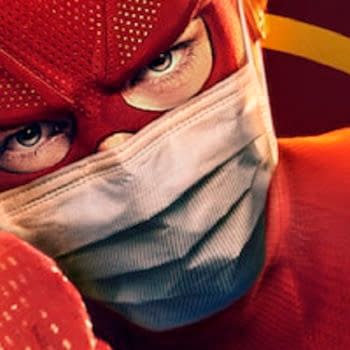 The Flash wears a mask (Image: The CW)