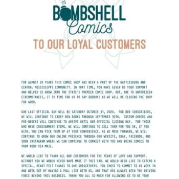 Bombshell Comics of Hattiesburg, Mississippi, Closes After 20 Years