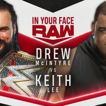 Keith Lee takes on Drew McIntyre on Monday Night Raw, with the fate of Lee's crappy replacement theme music on the line.