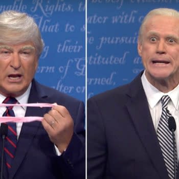 Saturday Night Live Season 46 spoofed the POTUS debate (Image: NBCU)