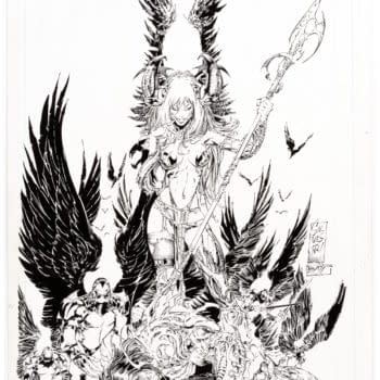 Marc Silvestri and Batt's The Darkness #3 Cover Art For Auction