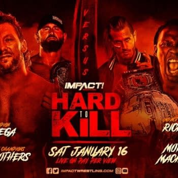 Kenny Omega and the Good Brothers will face Rich Swann and the Motor City Machine Guns at Impact Wrestling Hard to Kill on January 16th