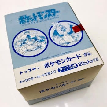POKEMON 1995 JAPANESE BOOSTER BOX #0 published by Topsun, photo via Comic Connect.