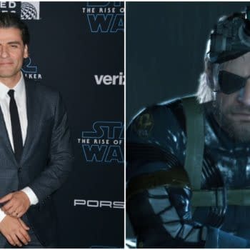 L-R: Oscar Isaac arrives at the premiere of Disney's "Star Wars: The Rise Of The Skywalker" on December 16, 2019 in Hollywood, California. Editorial credit: Tsuni-USA / Shutterstock.com | A shot from Metal Gear Solid 5. Credit: Sony